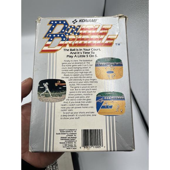 Vtg Double Dribble Nintendo Entertainment System 1985 NES Complete Box Manual - Picture 12 of 13